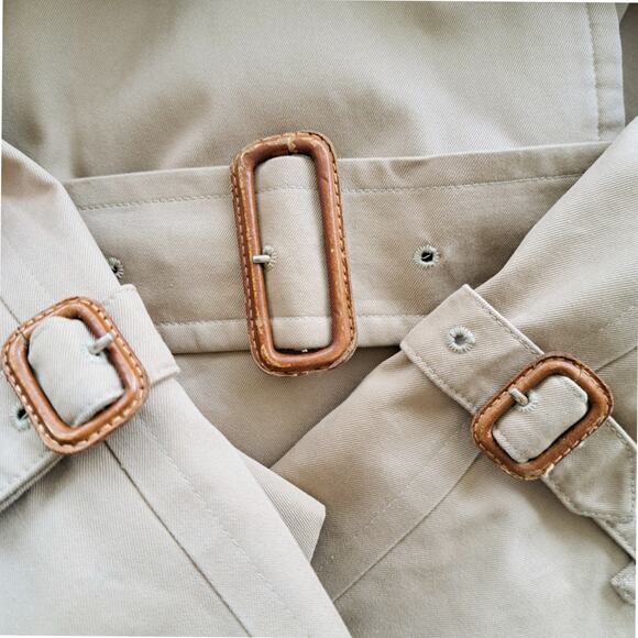 BURBERRY Vintage Men's Tan Trench Coat w/ Removable Wool Liner 40 Long *flaws - Picture 11 of 15